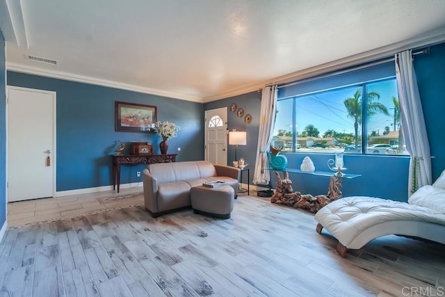 3018 Thunder Dr, Oceanside, CA 92056 - living room with wood finished floors and crown molding