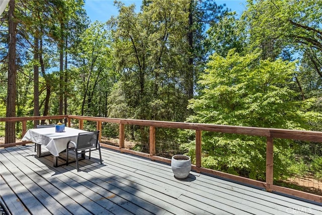 4934 Tippitoe Ln, Forest Ranch, CA 95942 - wooden terrace with outdoor dining area
