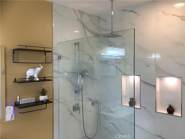 1201 W 186th St, Gardena, CA 90248 - bathroom with a marble finish shower