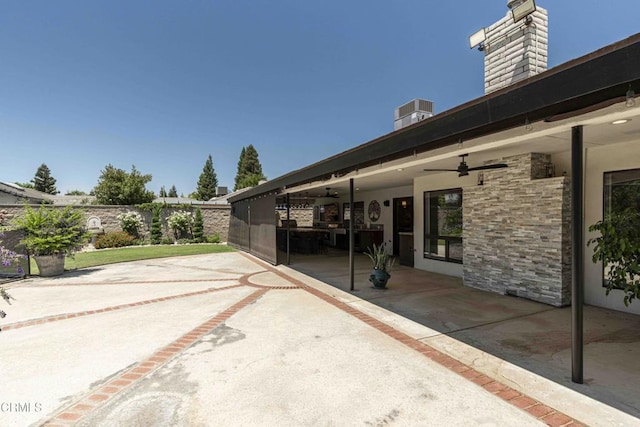13305 San Simeon Ave, Bakersfield, CA 93314 - view of patio / terrace featuring ceiling fan