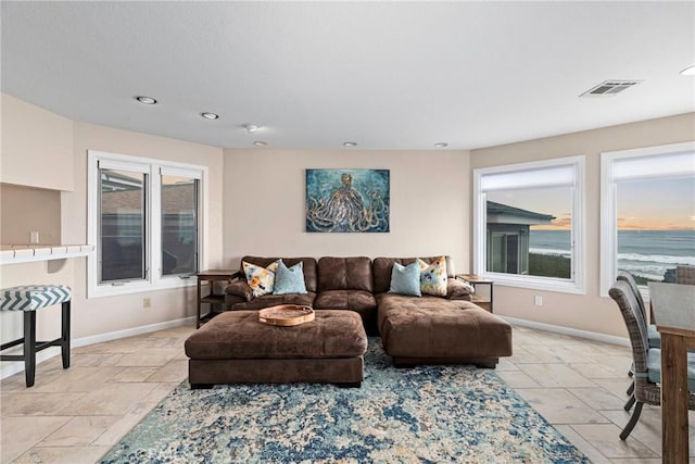 9229 Balboa Ave Unit 4, San Simeon, CA 93452 - living area with baseboards and recessed lighting