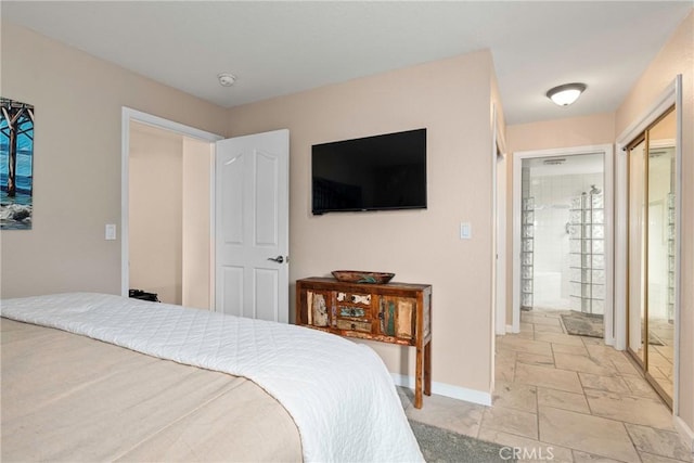 9229 Balboa Ave Unit 4, San Simeon, CA 93452 - bedroom featuring baseboards and light stone finish flooring