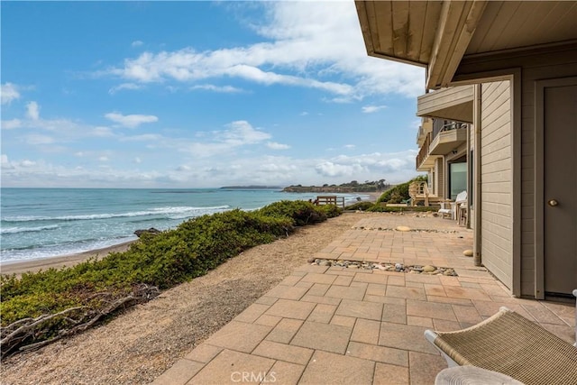 9229 Balboa Ave Unit 4, San Simeon, CA 93452 - view of patio featuring view of water and beach