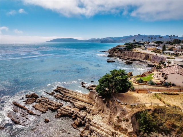 125 Park Pl, Pismo Beach, CA 93449 - water view featuring a mountain backdrop