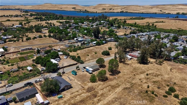 2048 10th St, Oroville, CA 95965 - aerial overview of property's location with a large body of water