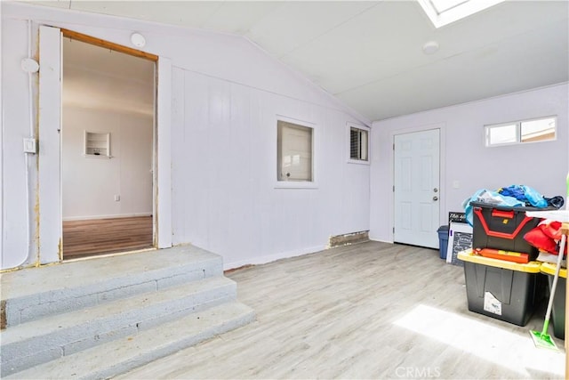 971 Ramona Ave, Los Osos, CA 93402 - interior space with wood finished floors and lofted ceiling