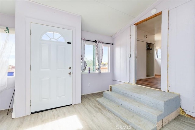 971 Ramona Ave, Los Osos, CA 93402 - entryway featuring wood finished floors, plenty of natural light, and stairs