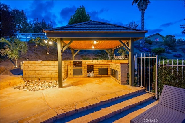 2575 Palomino Dr, Acton, CA 93510 - view of patio featuring a gazebo and area for grilling