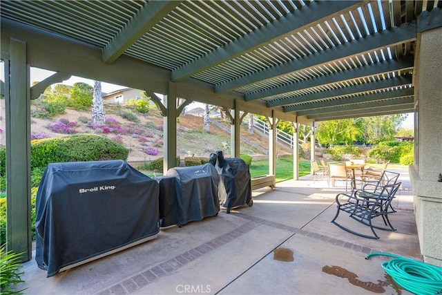 2575 Palomino Dr, Acton, CA 93510 - view of patio featuring a grill and a pergola