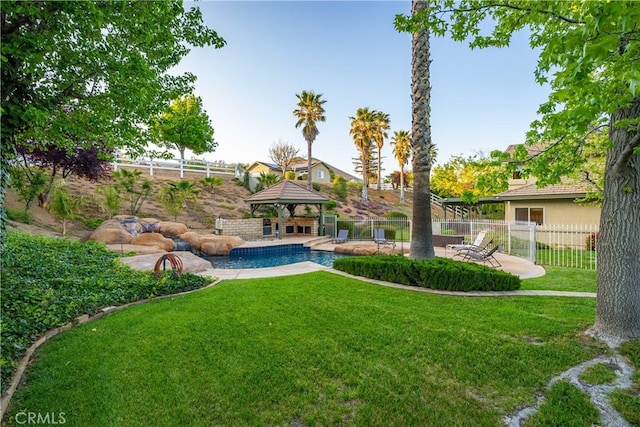 2575 Palomino Dr, Acton, CA 93510 - view of yard featuring a gazebo and a patio area