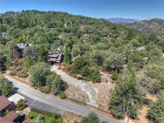 1415 Manzanita Way, Lake Arrowhead, CA 92352 - bird's eye view of a heavily wooded area and a mountainous background