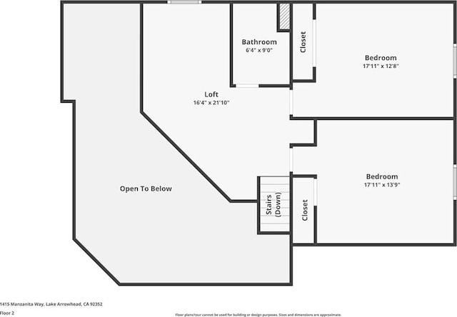 1415 Manzanita Way, Lake Arrowhead, CA 92352 - view of floor plan / room layout