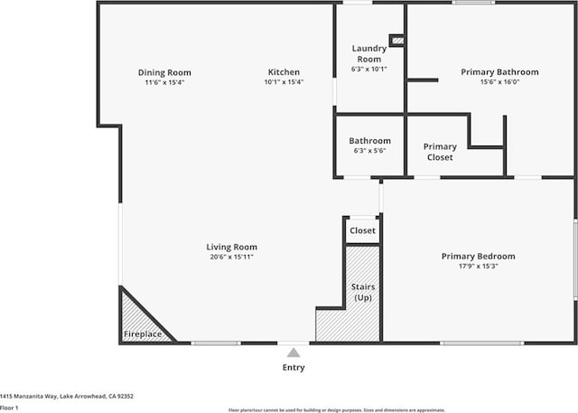 1415 Manzanita Way, Lake Arrowhead, CA 92352 - view of property floor plan