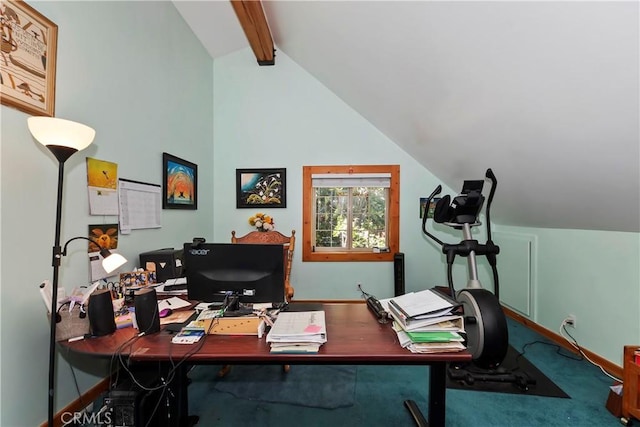 1415 Manzanita Way, Lake Arrowhead, CA 92352 - office space with baseboards and carpet flooring