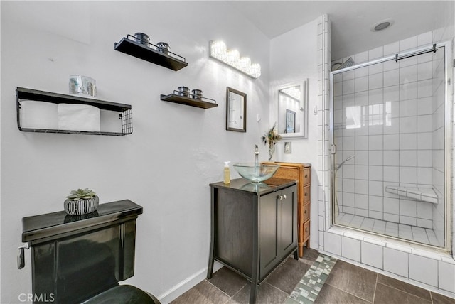 5622 Sharon Way, Jurupa Valley, CA 92509 - full bathroom featuring vanity and a stall shower