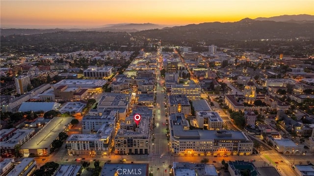 39 S Los Robles Ave Unit 6010, Pasadena, CA 91101 - aerial view at dusk of a mountain view and a view of city