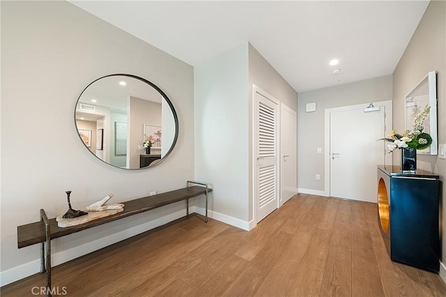39 S Los Robles Ave Unit 6010, Pasadena, CA 91101 - corridor with light wood-style floors and recessed lighting