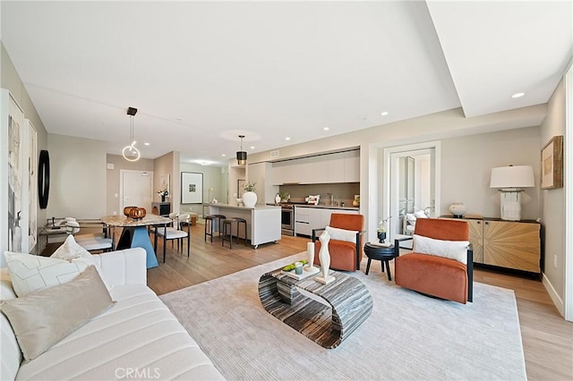 39 S Los Robles Ave Unit 6010, Pasadena, CA 91101 - living area with light wood finished floors and recessed lighting