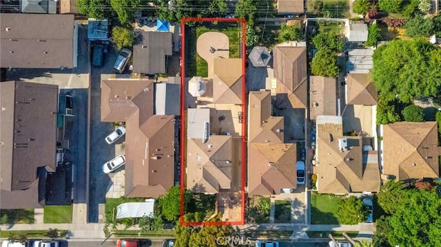 3341 Wisconsin Ave, South Gate, CA 90280 - aerial view of residential area featuring property parcel outlined