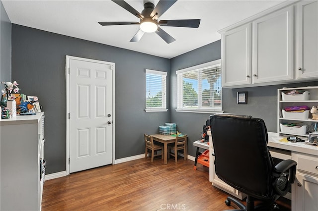 4220 Monticello Ave, Riverside, CA 92503 - office space featuring a ceiling fan and light wood finished floors