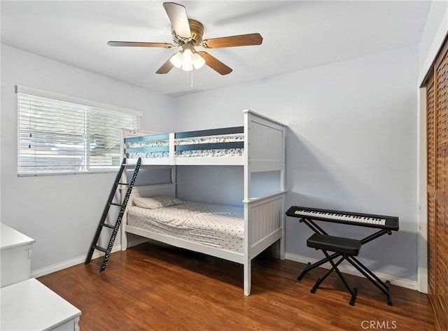 4220 Monticello Ave, Riverside, CA 92503 - bedroom with wood finished floors and ceiling fan