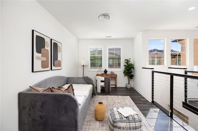 26 Prominence, Lake Forest, CA 92630 - living area with dark wood-style flooring and recessed lighting
