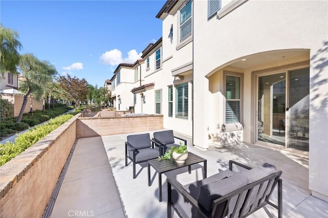 26 Prominence, Lake Forest, CA 92630 - view of patio / terrace with an outdoor living space and a residential view