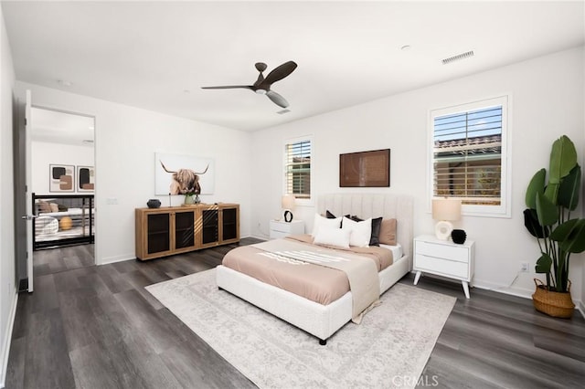 26 Prominence, Lake Forest, CA 92630 - bedroom featuring dark wood-style flooring and ceiling fan