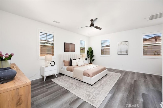 26 Prominence, Lake Forest, CA 92630 - bedroom featuring dark wood finished floors and ceiling fan