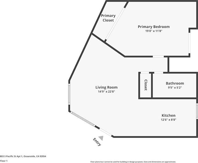 803 S Pacific St Unit 1, Oceanside, CA 92054 - view of property floor plan