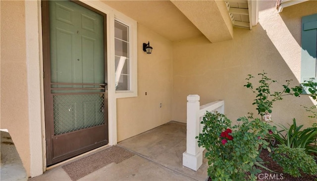 31995 Calle Ballentine, Temecula, CA 92592 - doorway to property with stucco siding