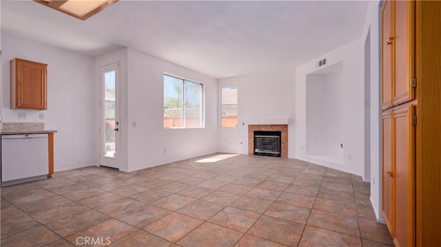 31995 Calle Ballentine, Temecula, CA 92592 - unfurnished living room featuring a fireplace and baseboards
