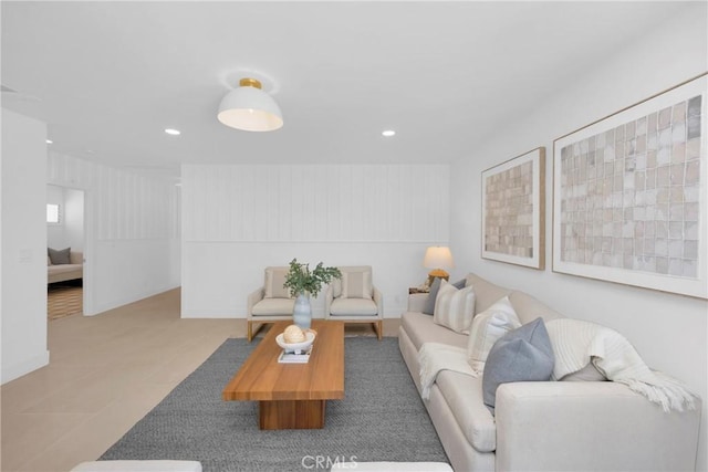 313 14th St, Seal Beach, CA 90740 - living area featuring recessed lighting and tile patterned floors