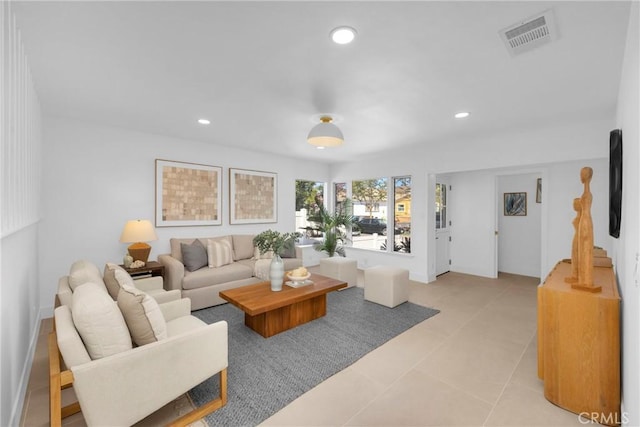 313 14th St, Seal Beach, CA 90740 - living area with recessed lighting and light tile patterned floors