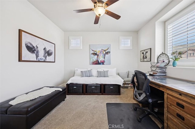 3032 Cortuna Dr, San Luis Obispo, CA 93401 - carpeted office space with a ceiling fan