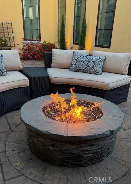 3032 Cortuna Dr, San Luis Obispo, CA 93401 - view of patio featuring an outdoor living space with a fire pit
