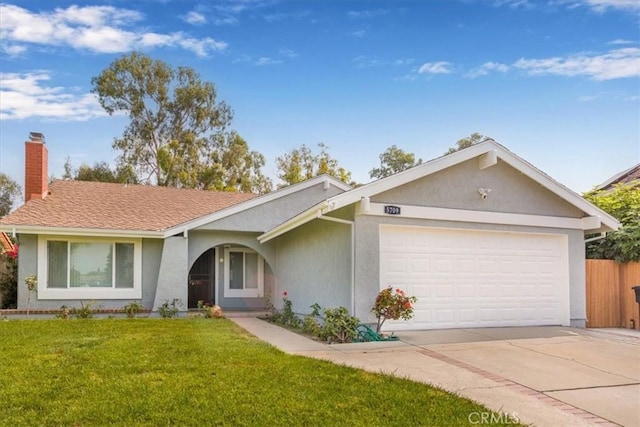 5709 Holly Ridge Dr, Camarillo, CA 93012 - single story home featuring a chimney, concrete driveway, a garage, and stucco siding