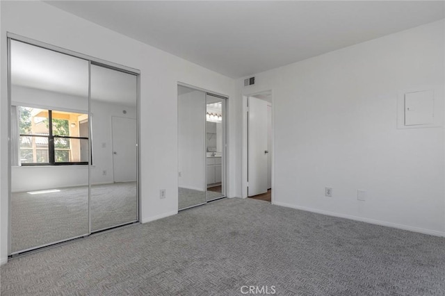 10655 Lemon Ave Unit 2809, Rancho Cucamonga, CA 91737 - unfurnished bedroom with carpet flooring, two closets, electric panel, and ensuite bathroom