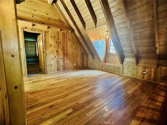 349 Golf Course Rd, Lake Arrowhead, CA 92352 - bonus room with wood-type flooring, wood ceiling, and wooden walls