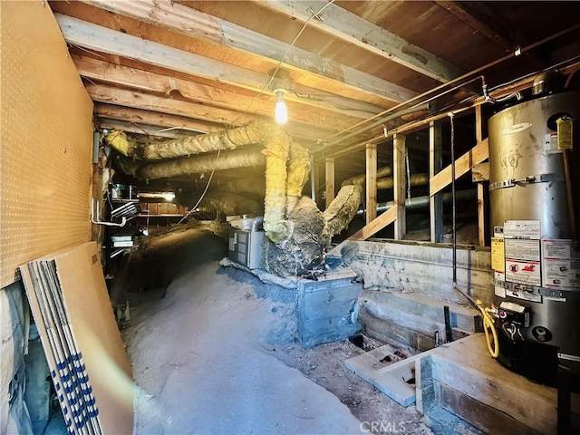 349 Golf Course Rd, Lake Arrowhead, CA 92352 - unfinished below grade area featuring water heater