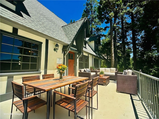 349 Golf Course Rd, Lake Arrowhead, CA 92352 - view of patio featuring an outdoor hangout area and outdoor dining area