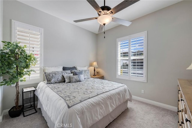 24185 Sprout Dr, Corona, CA 92883 - carpeted bedroom featuring baseboards and ceiling fan