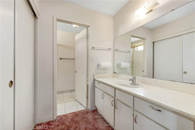 736 Highland Pl, San Dimas, CA 91773 - bathroom featuring vanity and a textured ceiling