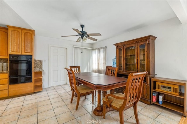 736 Highland Pl, San Dimas, CA 91773 - dining area featuring a ceiling fan and light tile patterned floors