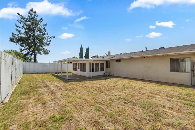736 Highland Pl, San Dimas, CA 91773 - fenced backyard featuring a sunroom