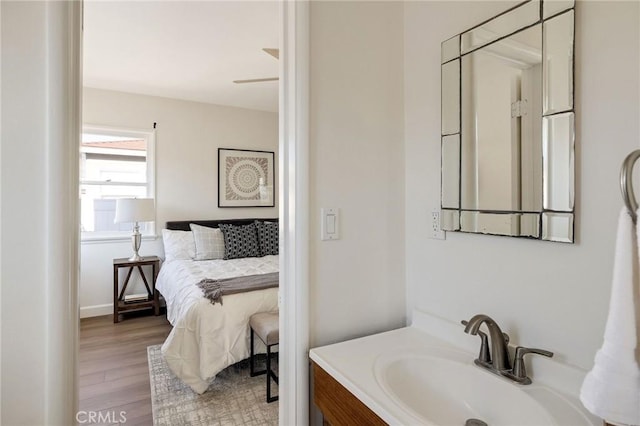 4709 W 149th St, Lawndale, CA 90260 - bathroom featuring wood finished floors and vanity