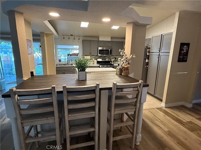 27505 Jasper Way, Castaic, CA 91384 - dining space featuring light wood-type flooring