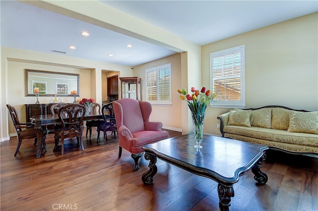 13033 Ridge Route Rd, Riverside, CA 92503 - living area with recessed lighting and wood-type flooring