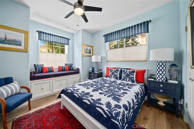 530 Bluerock Dr, San Luis Obispo, CA 93401 - bedroom with wood finished floors and ceiling fan