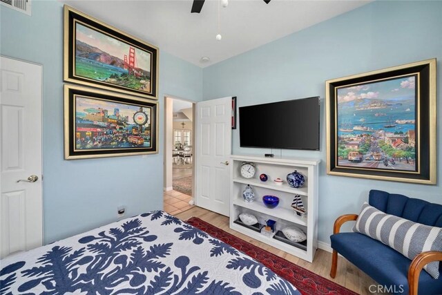 530 Bluerock Dr, San Luis Obispo, CA 93401 - bedroom with wood finished floors and ceiling fan